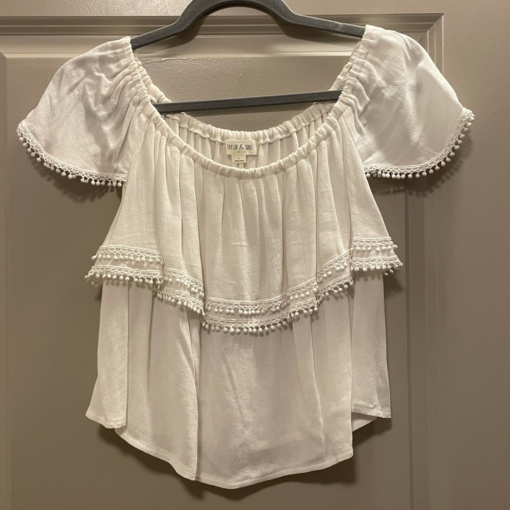 Cropped White Blouse